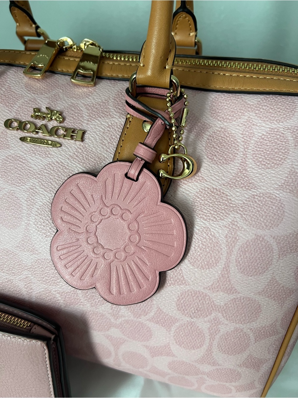 Coach Large Rowan Satchel In Signature Canvas With Charms & Wallet - Picture 3 of 14